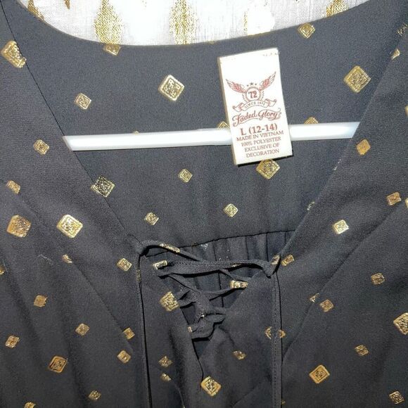 Faded glory flows blouse tunic top size L - Picture 4 of 4